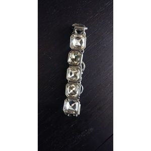Retro Glam Square-Cut Crystal Bracelet